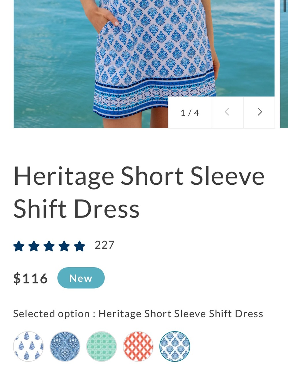 Cabana Life Blue and White Printed Mini Dress - Picture 8 of 9